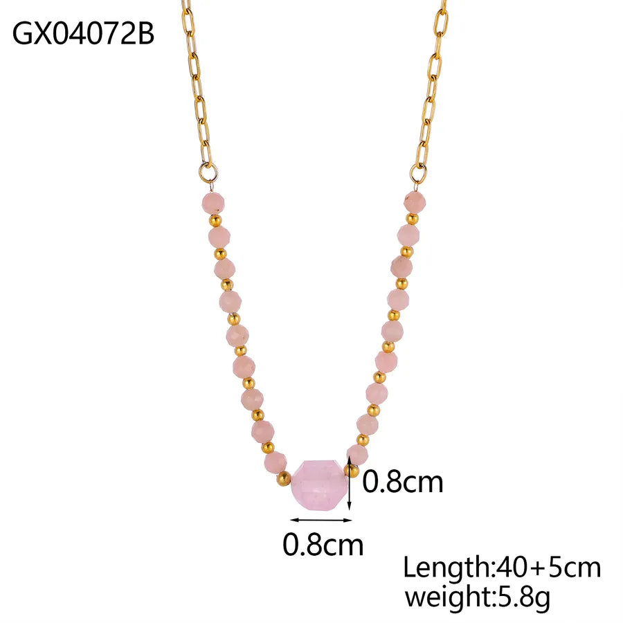 Handmade Natural Stone Layered Necklace GX04072B