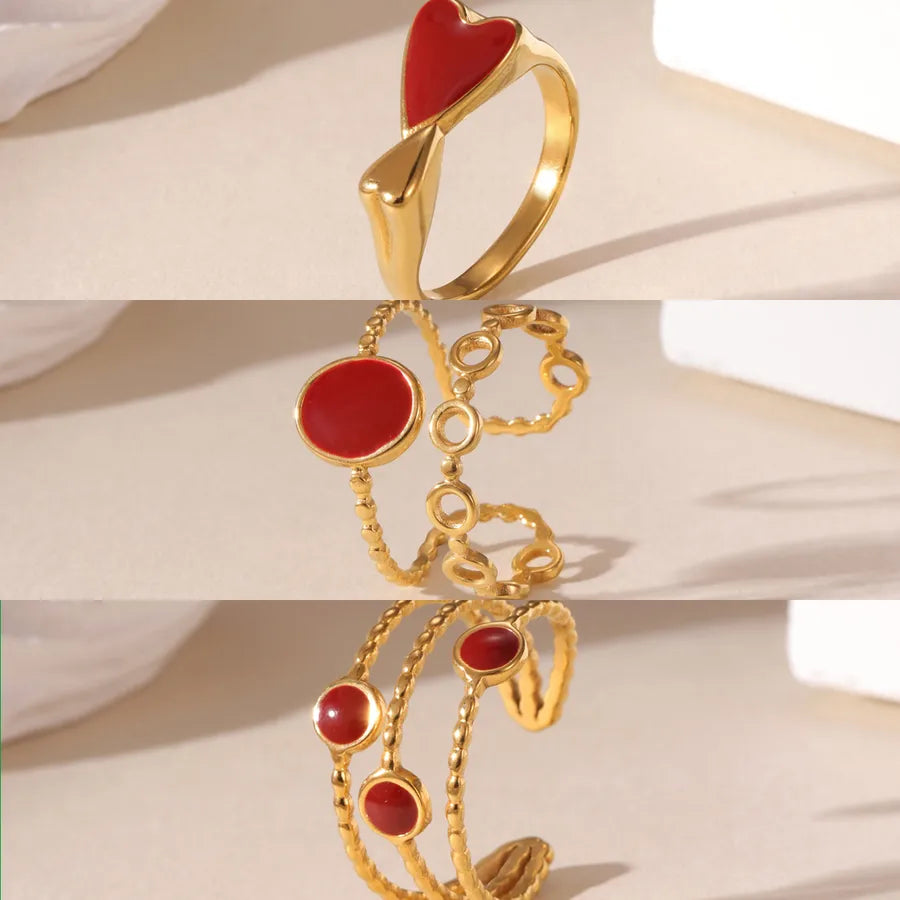 18K Gold Plated Triple Layer Heart Ring