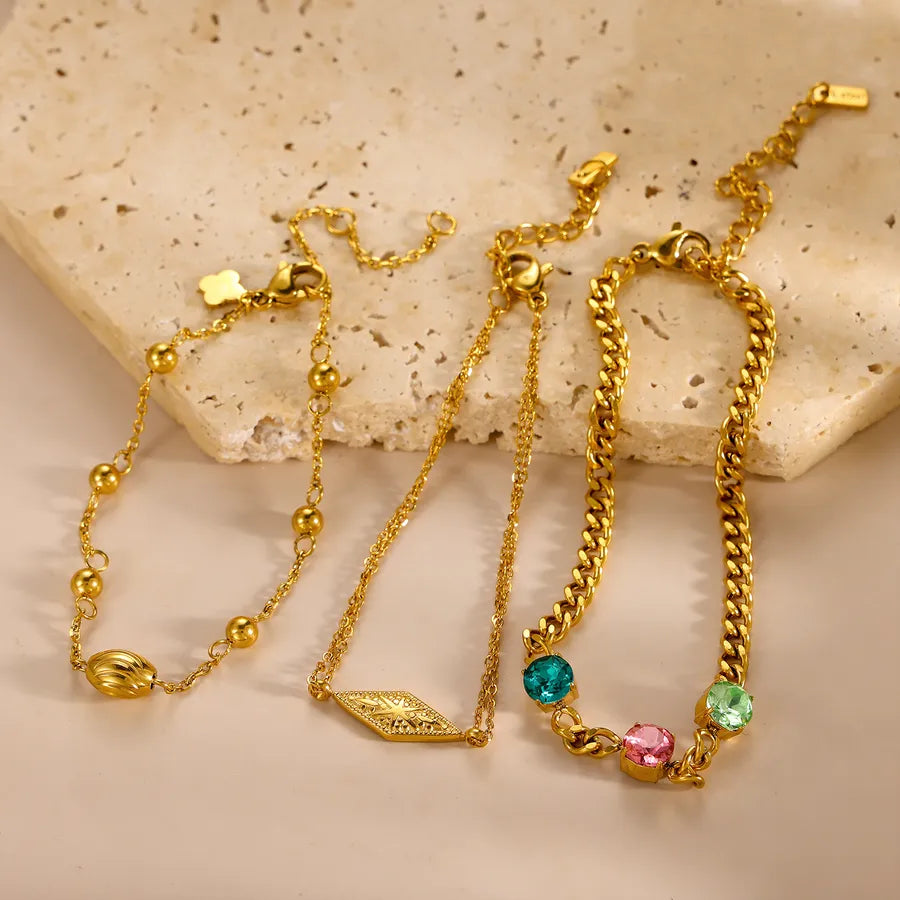 18K Gold Plated Geometric Titanium Steel Bracelet