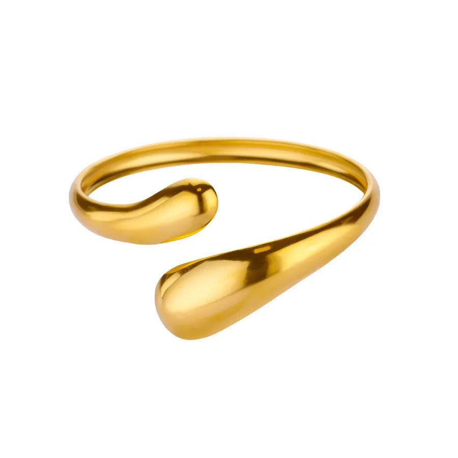 Geometric Titanium Steel Bangle Bracelet