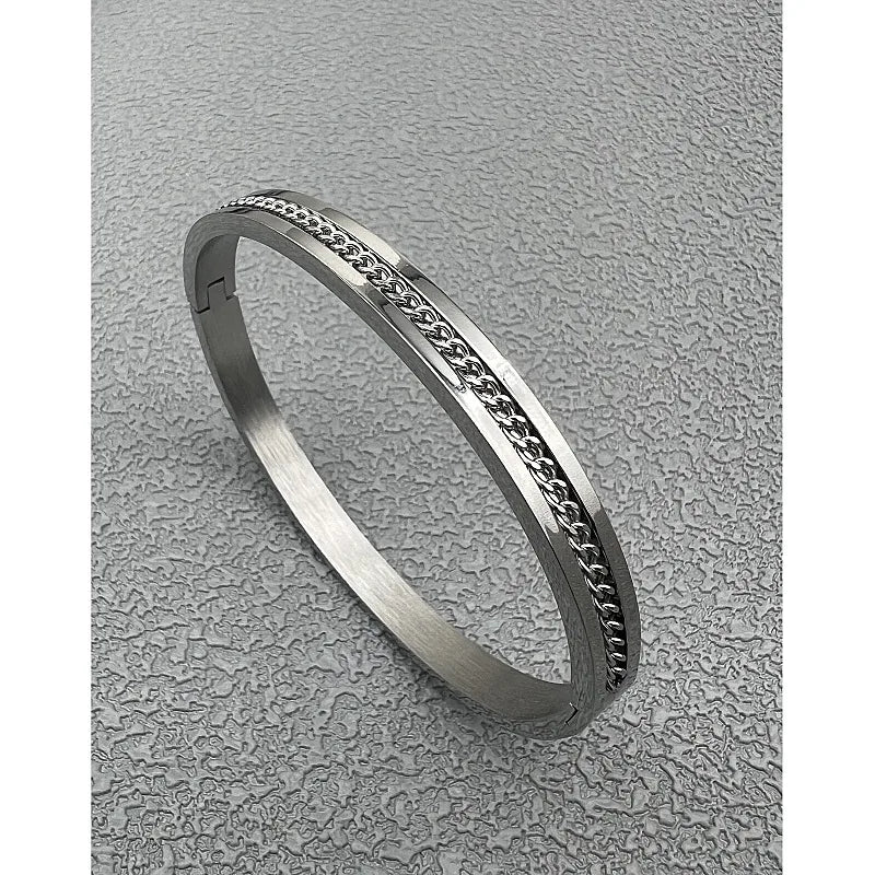 Unisex Geometric Titanium Steel Bracelet