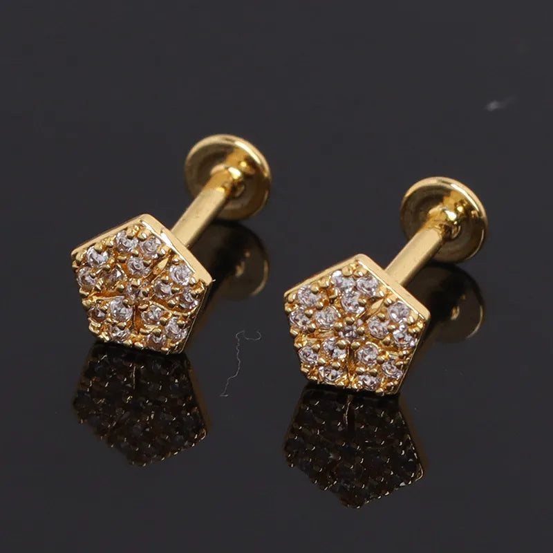 Geometric Star Stainless Steel Cartilage Earring