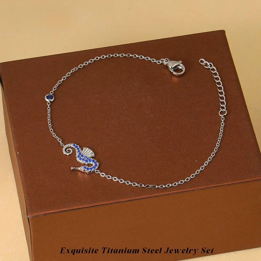 White Star Ocean Bracelet – Titanium Steel & Zircon