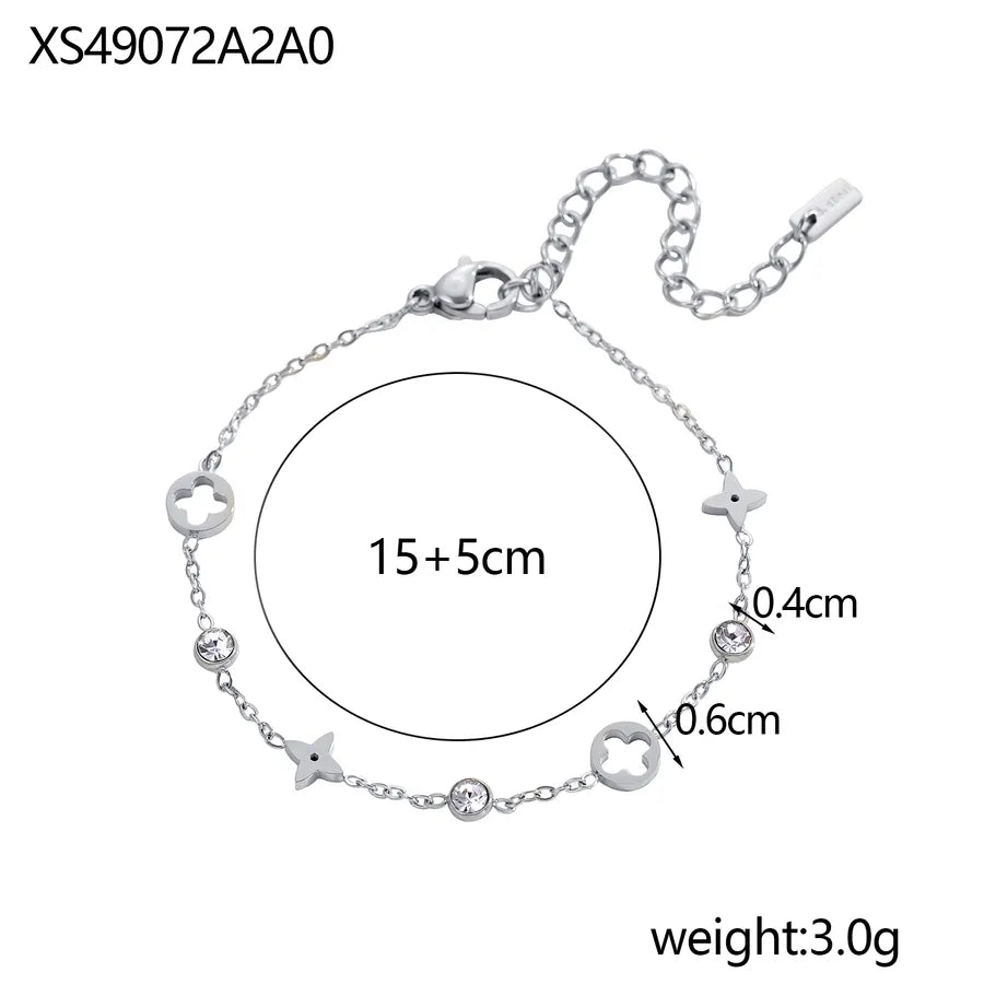 18K Gold Plated Geometric Titanium Steel Bracelet One Size XS49072A2A0 9*9*1