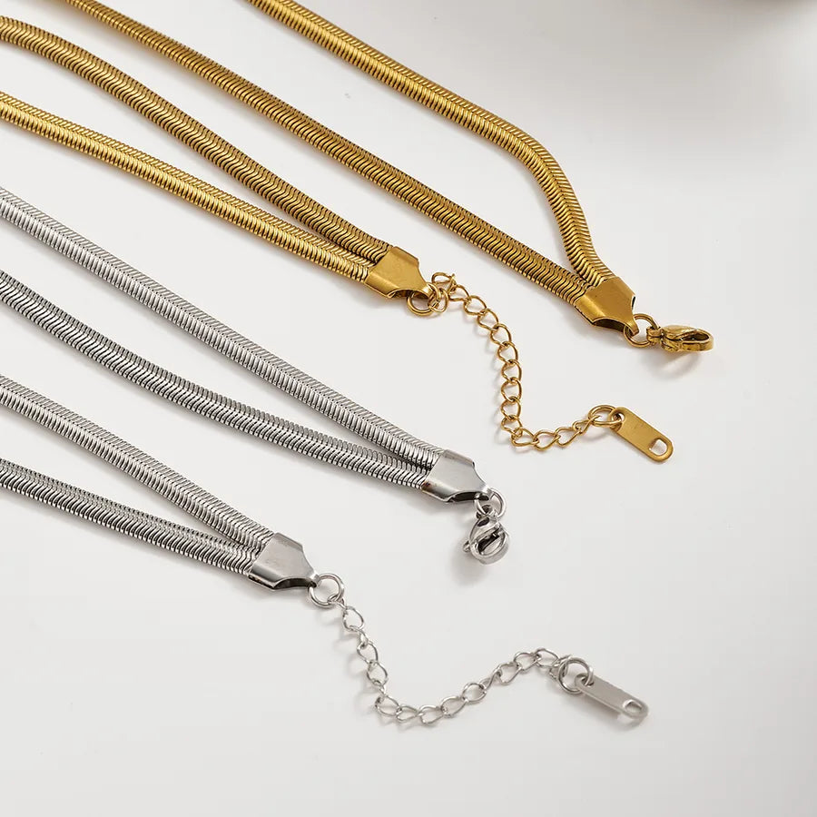 18K Gold Plated Knot Snake Chain Necklace