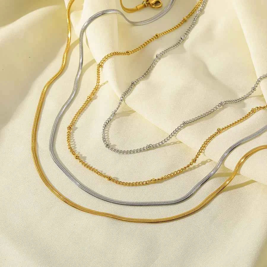 Gold Plated Stainless Steel Unisex Chain Necklace