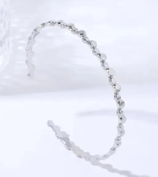 Unisex Titanium Steel Wide Cuff Bracelet WSZ003-1 Adjustable Opening