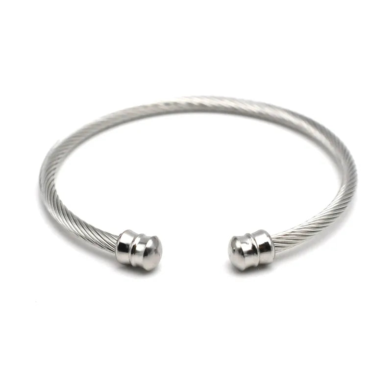 18K Gold Minimalist Wire Rope Bracelet