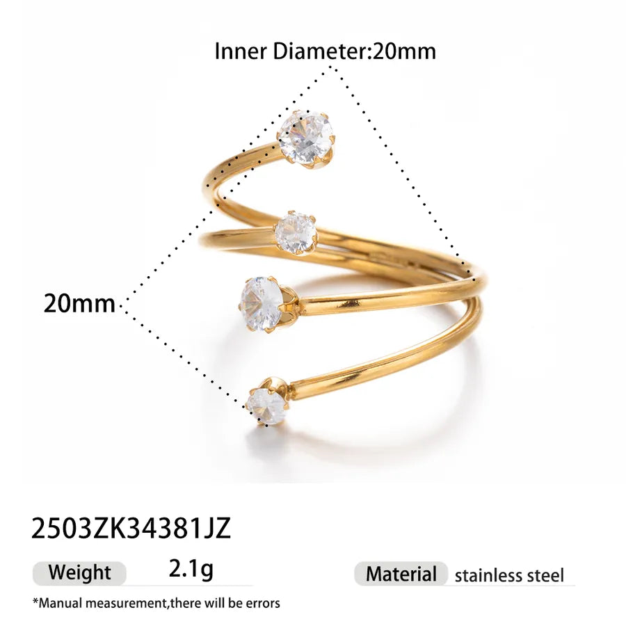 18K Gold Butterfly Ring with Zircon Gemstones