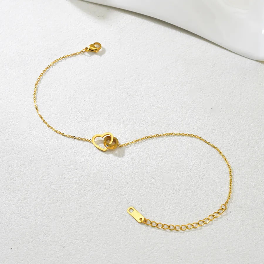 Gold Heart Anklet for Women – Stainless Steel