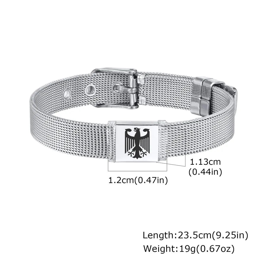 Men's Stainless Steel Eagle Mesh Bracelet