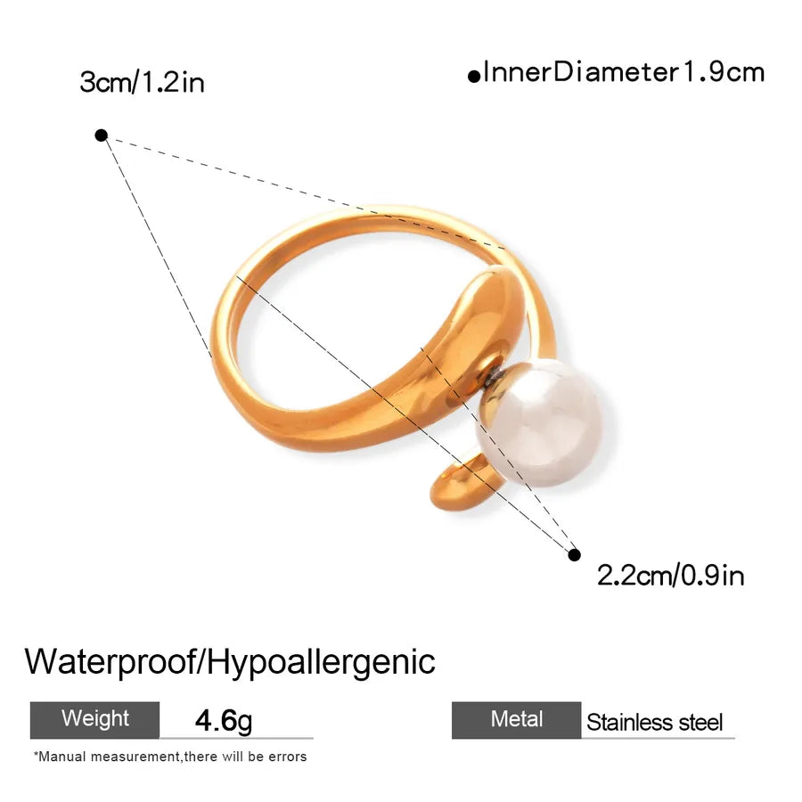 Stainless Steel Geometric Open Ring for Women 2# Ring-Gold-Silver