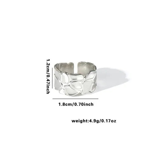 Titanium Steel Fish Tail Ring for Women Adjustable Opening TYR0381