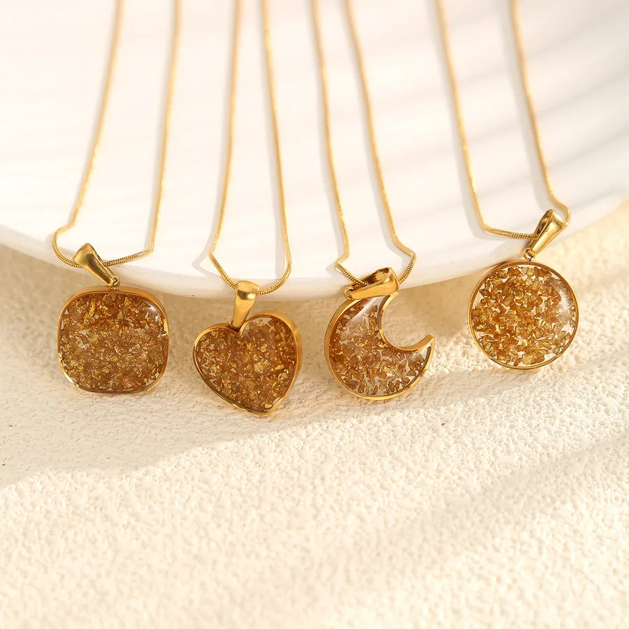 Stainless Steel Geometric Pendant Necklace