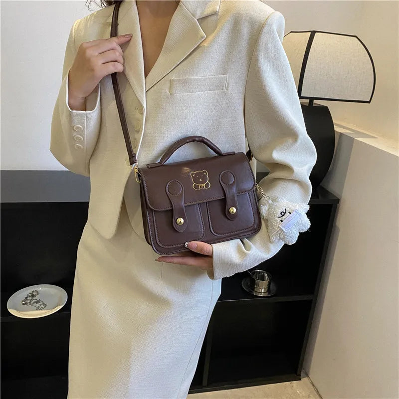 Women's Small PU Leather Street Shoulder Bag