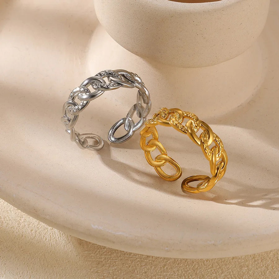 18K Gold Plated Geometric Pearl Ring