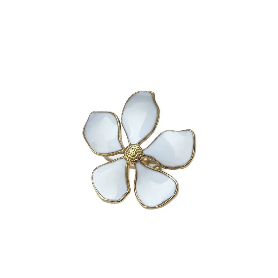 18K Gold Plated Adjustable Flower Ring