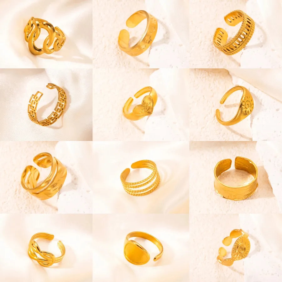 Minimalist Titanium Steel Geometric Ring