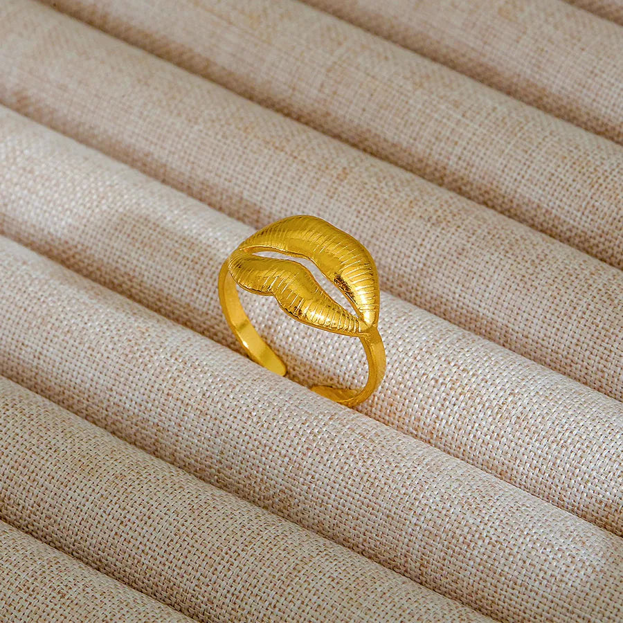 Adjustable 18K Gold Stainless Steel Ring 39