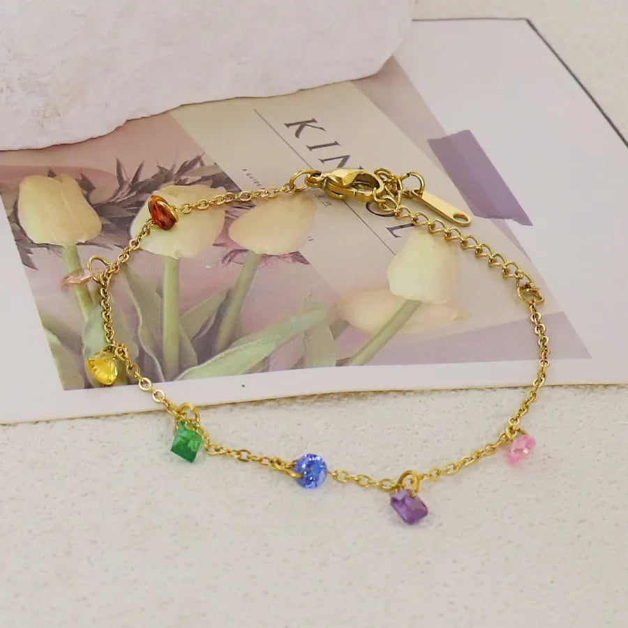 Gold Plated Stainless Steel Asymmetric Bracelet Average Size Gold Style 25