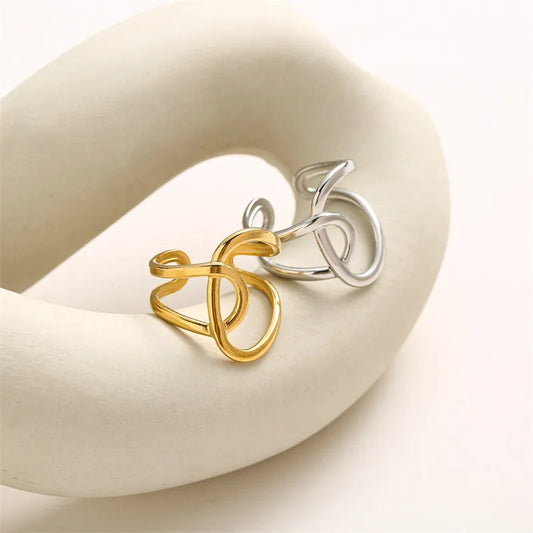 Titanium Steel Bulb-Shaped Adjustable Ring