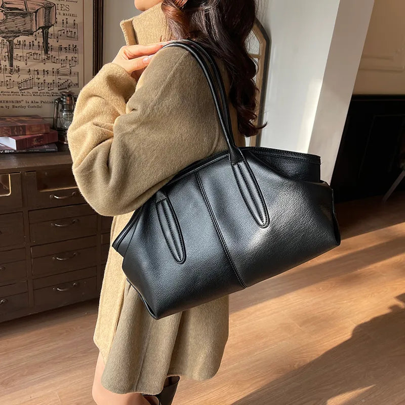 Minimalist Faux Leather Shoulder Bag – Winter Edit - Smiling Maria - Everything For Women