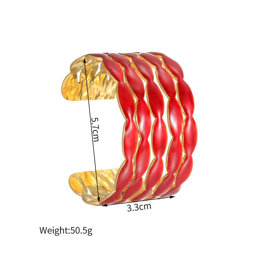 Gold Spiral Open Bangle Bracelet for Women