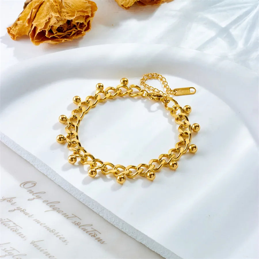 18K Gold Plated Stainless Steel Chain Set