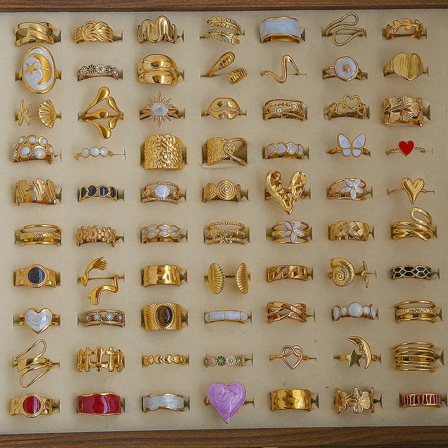 Heart Pattern Stainless Steel Ring