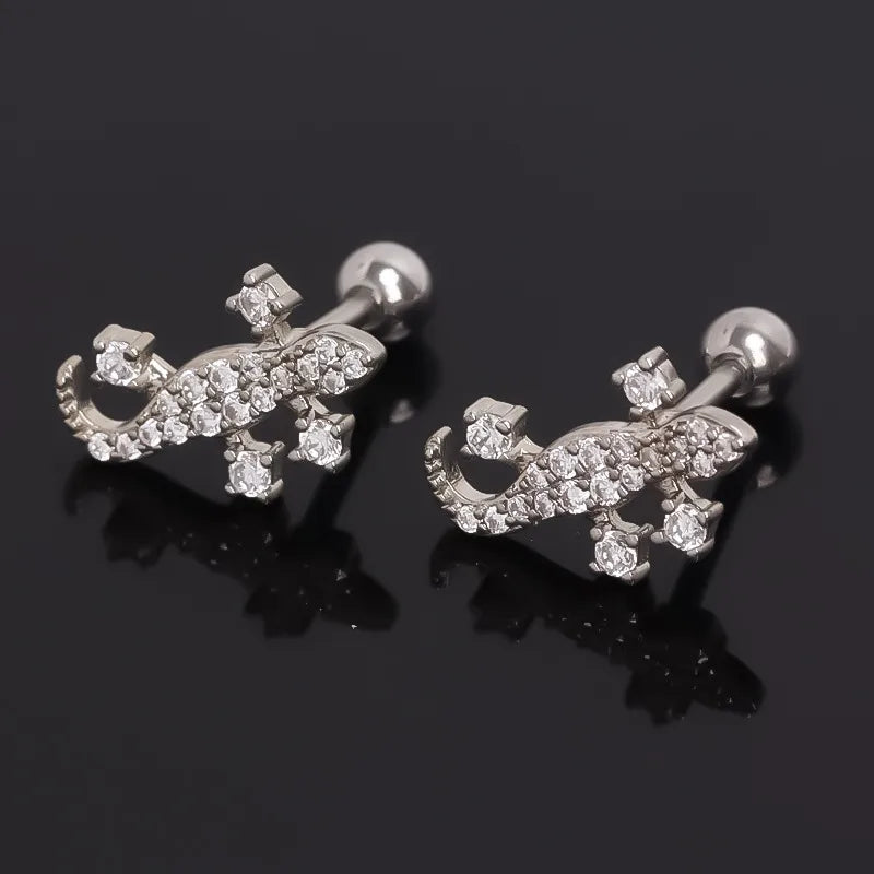 Gecko Stainless Steel Ear Stud – Gold Plated