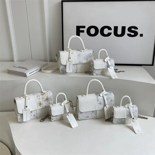 Butterfly PU Leather Crossbody Bag