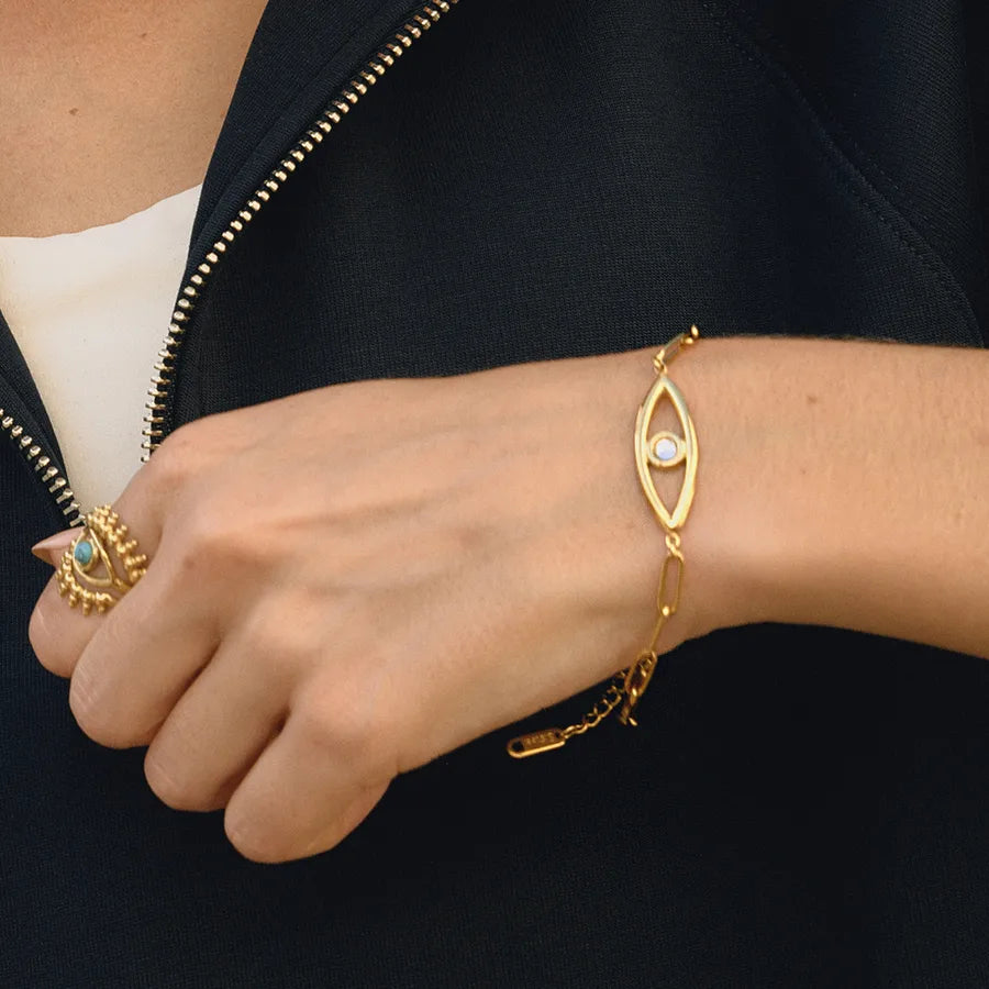 18K Gold Devil's Eye Bracelet for Women