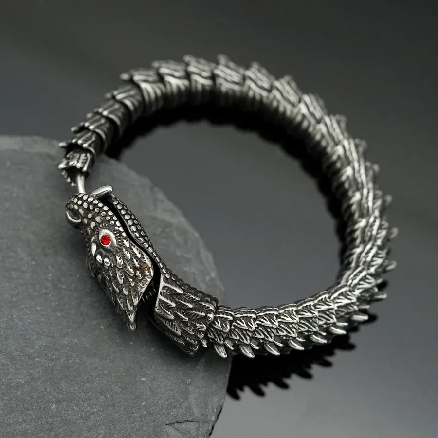Men's Dragon Skull Titanium Steel Bracelet