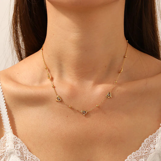 Gold Heart Pendant Necklace for Women