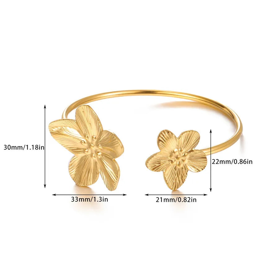 Boho Star & Flower Stainless Steel Bracelet B1980G