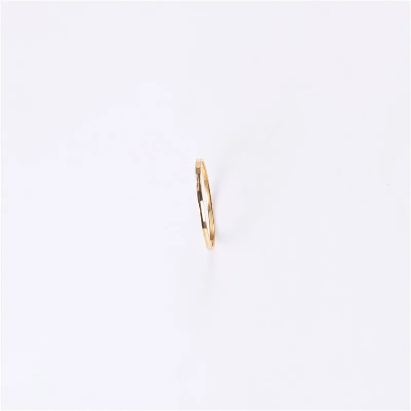 18K Rose Gold Geometric Titanium Steel Ring