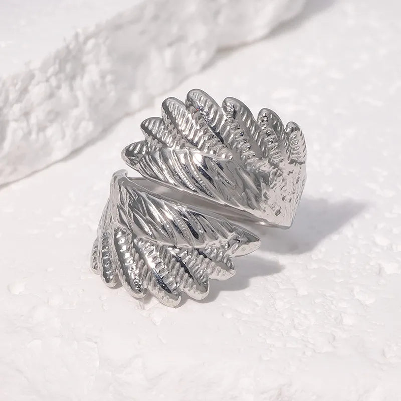 Gold Plated Wing Stainless Steel Ring for Women