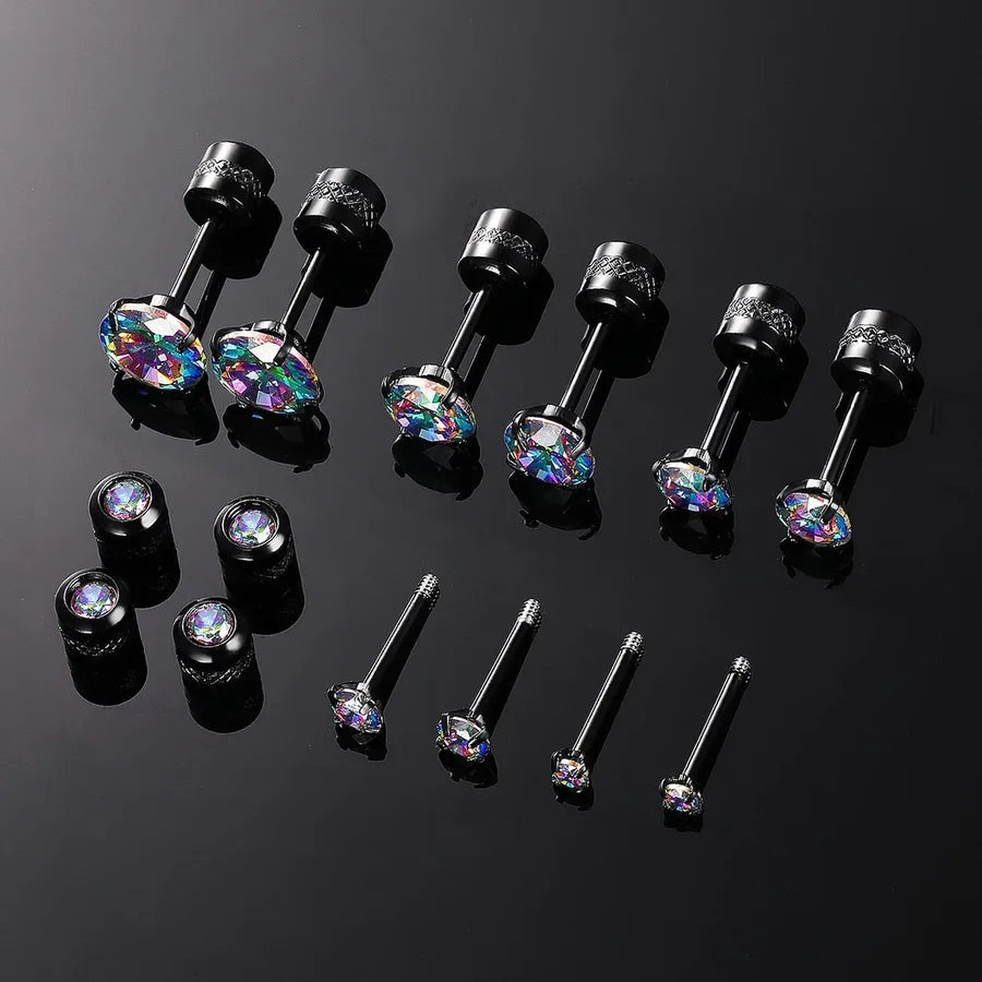 Geometric Stainless Steel Ear Studs