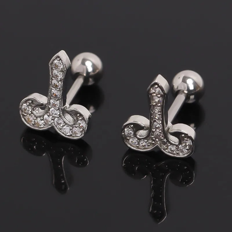 Zodiac Sign Gold Stainless Steel Earrings