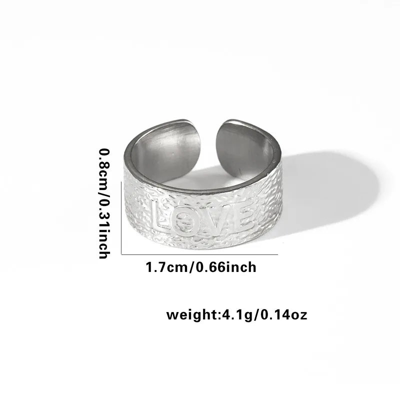 Titanium Steel Fish Tail Ring for Women Adjustable Opening TYR0334$