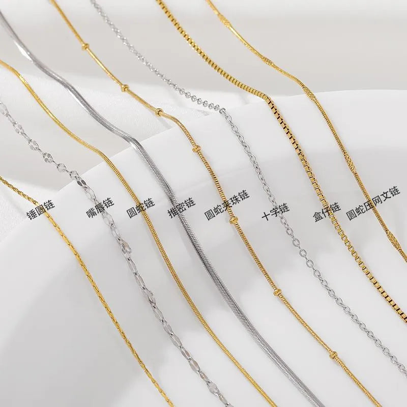 Unisex Titanium Steel Snake Chain Necklace