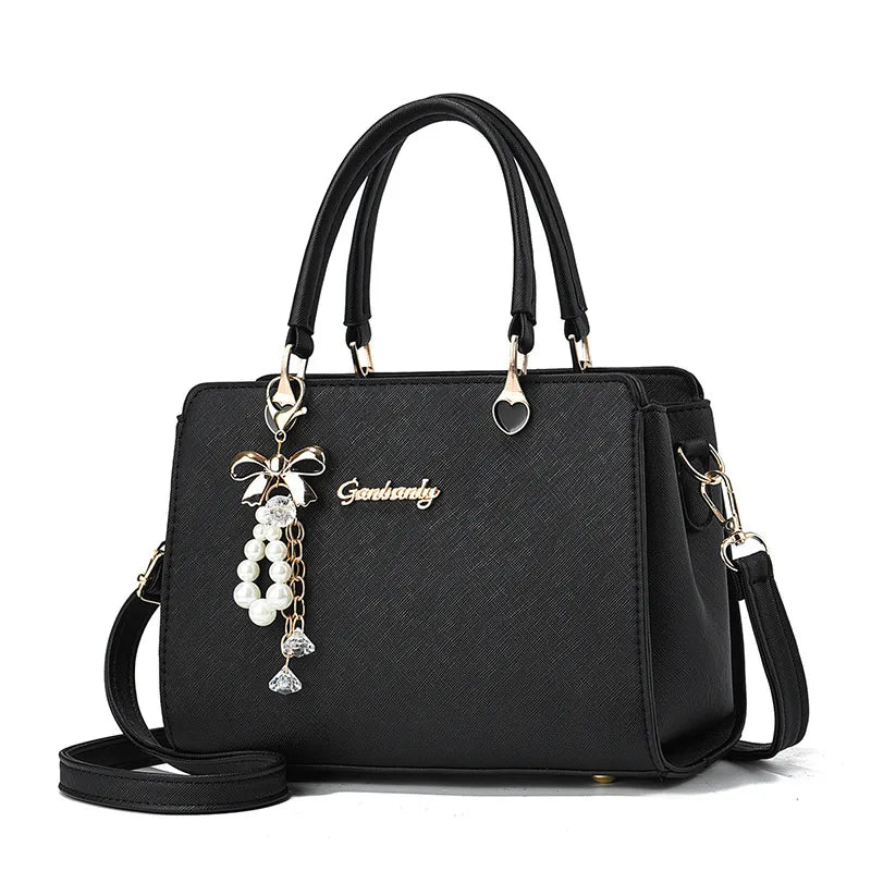 Elegant PU Leather Square Shoulder Bag