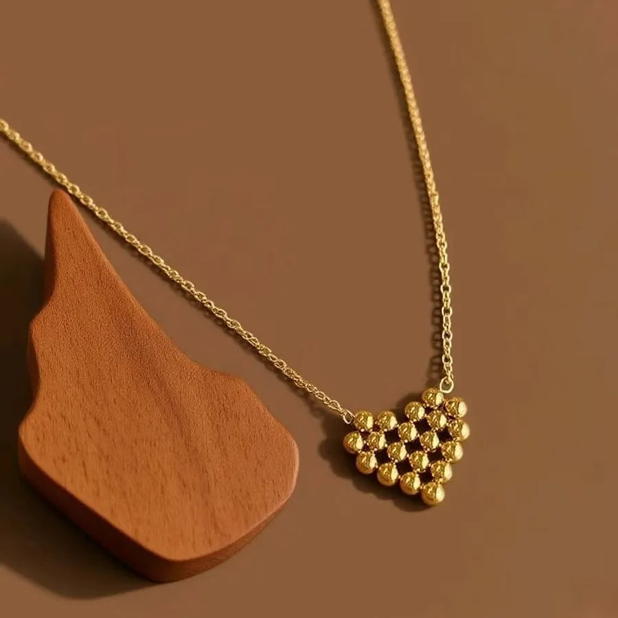 Titanium Steel Heart Pendant Necklace