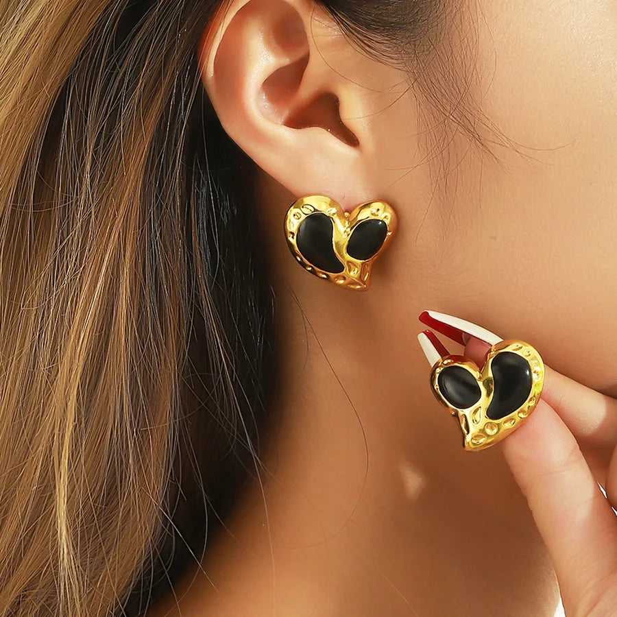 Gold Plated Titanium Steel Drop Earrings