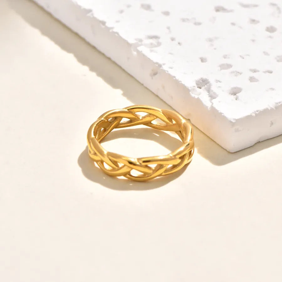 Gold Plated Bow Knot Chain Ring 5772901