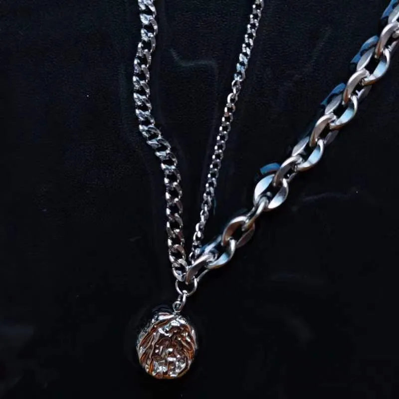 Black Leather Waterdrop Pendant Necklace