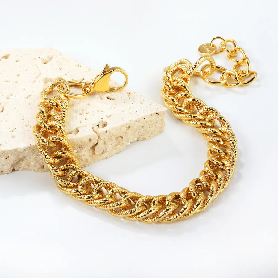 Geometric Stainless Steel Bracelet for Women