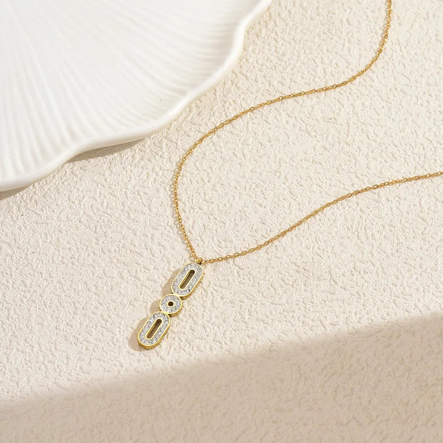 Geometric Gold Pendant Necklace for Women