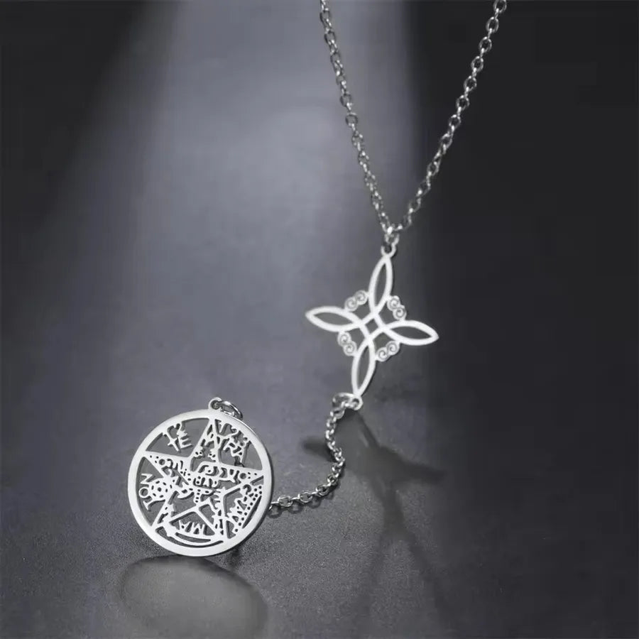 Stainless Steel Pentagram Pendant Necklace