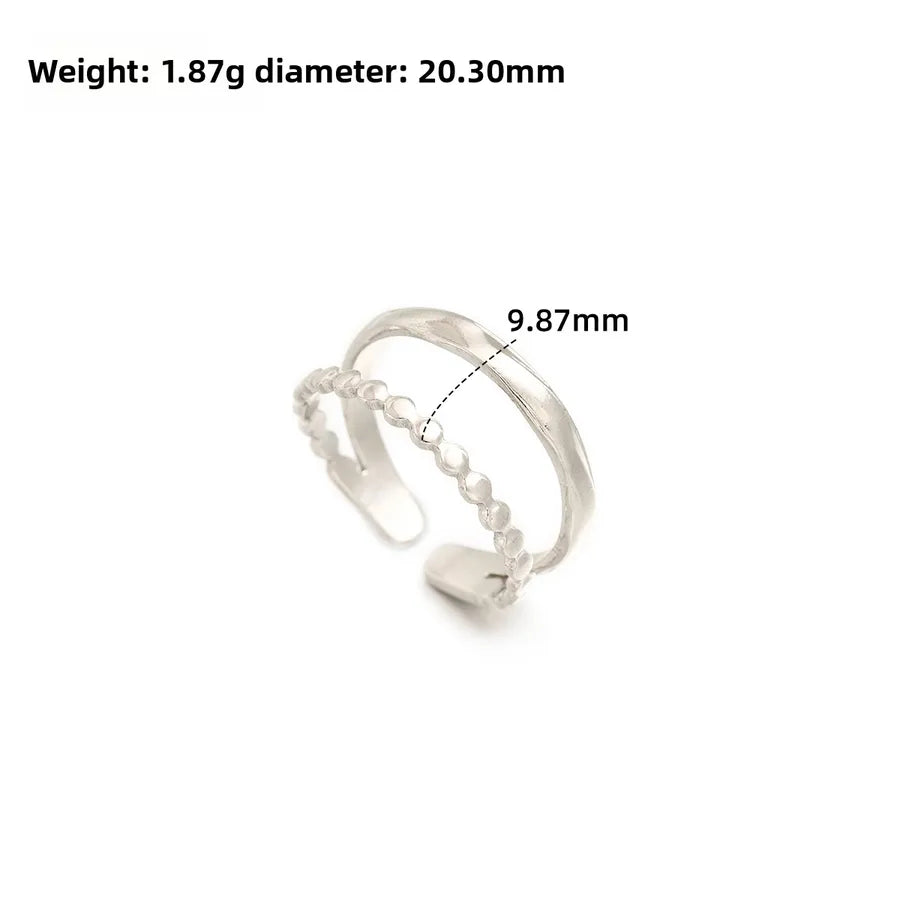 Gold Open Heart Stainless Steel Ring Adjustable Opening J297-Y Steel Color